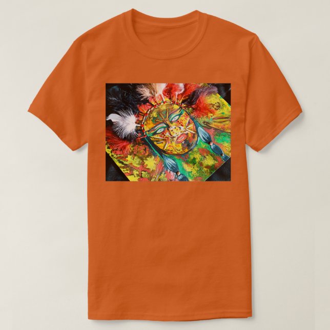 Camiseta Pintura de medios mixta de estilo nativo americano (Diseño del anverso)
