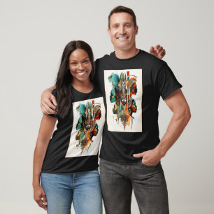 Camiseta Pintura de mujeres tribales africanas y arte conte