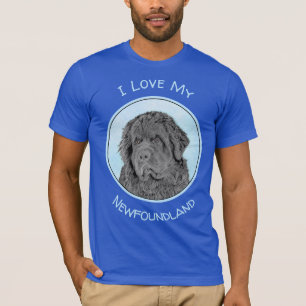 Camiseta Pintura de Newfoundland - Cute original Dog Art