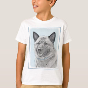 Camiseta Pintura de Norwegian Elkhound - Arte Original de P