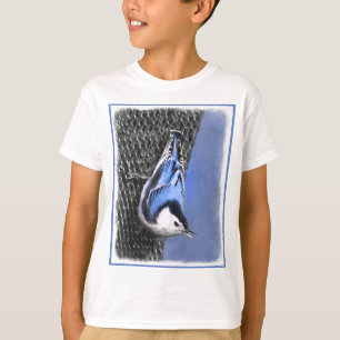 Camiseta Pintura de nueces de paja blanca original arte de