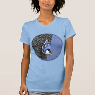 Camiseta Pintura de nueces de paja blanca original arte de 