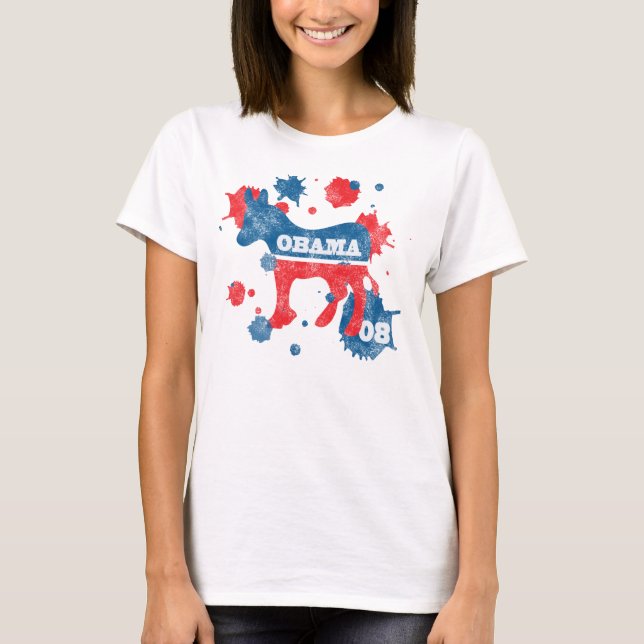 Camiseta Pintura de Obama (Anverso)