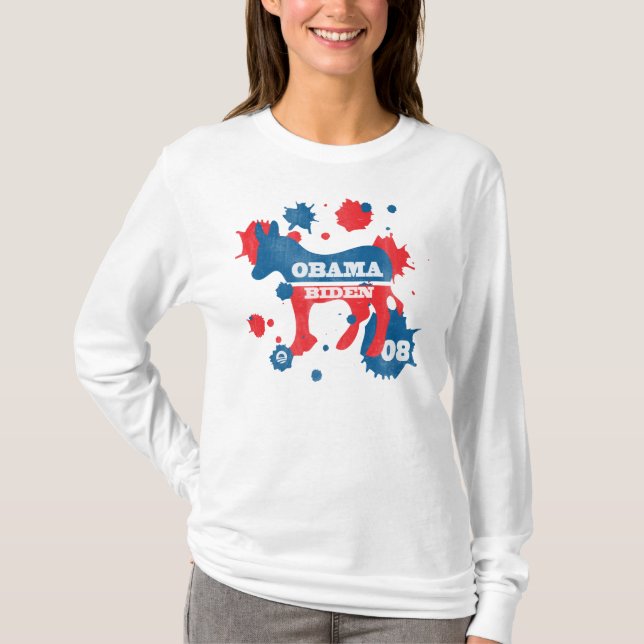 Camiseta Pintura de Obama Biden (Anverso)