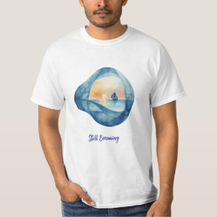 Camiseta pintura de océano tranquilo aún en calma