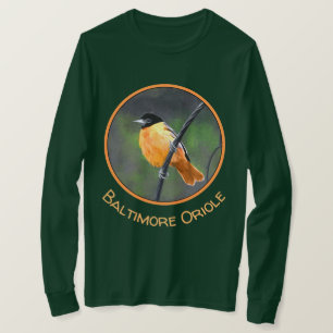 Camiseta Pintura de Oriole - Arte de Pájaros Original