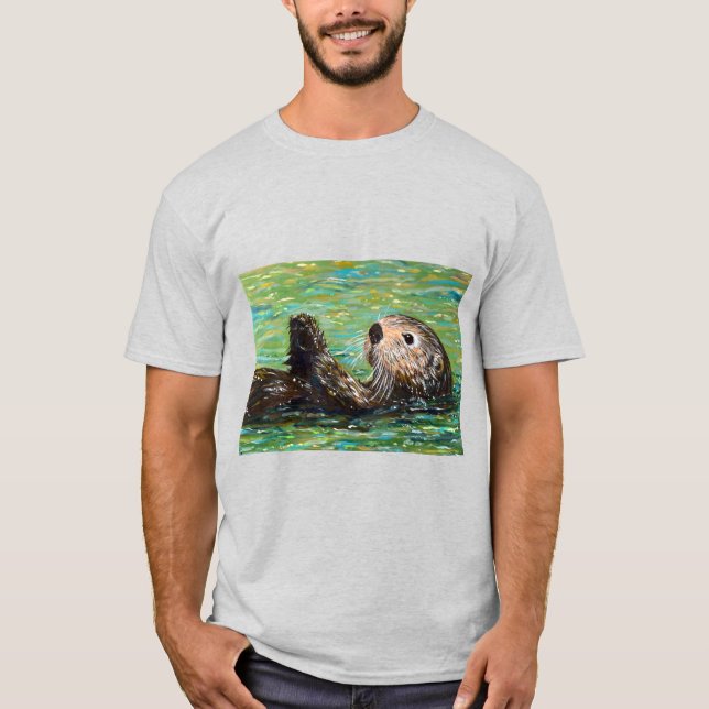Camiseta Pintura de orugas marinas (Anverso)