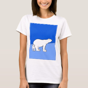 Camiseta Pintura de oso polar y de cachorro - Arte de vida 