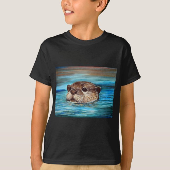 Camiseta Pintura de Otter River (Anverso)