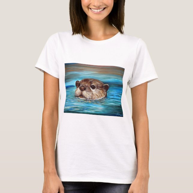 Camiseta Pintura de Otter River (Anverso)