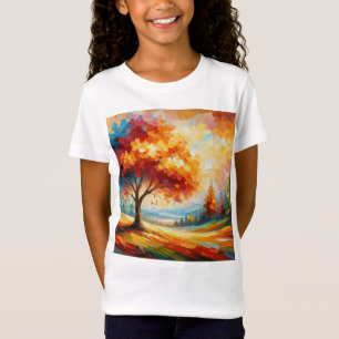 Camiseta Pintura de paisajes con colores brillantes