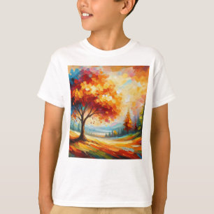 Camiseta Pintura de paisajes con colores brillantes