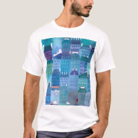 Pintura de paisajes urbanos modernos en Paris Blue