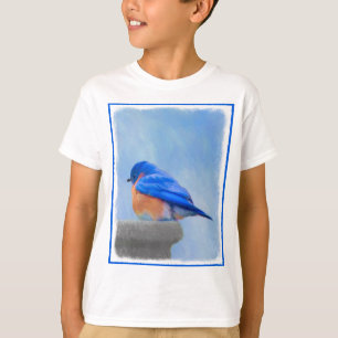 Camiseta Pintura de pájaro azul - Arte original de aves