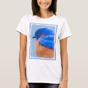 Camiseta Pintura de pájaro azul - Arte original de aves