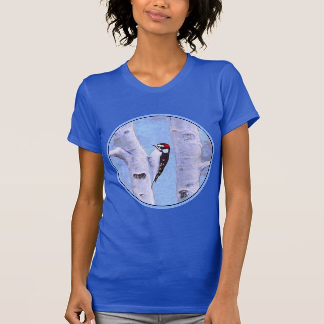 Camiseta Pintura de pájaro dorado - Arte original (Anverso)