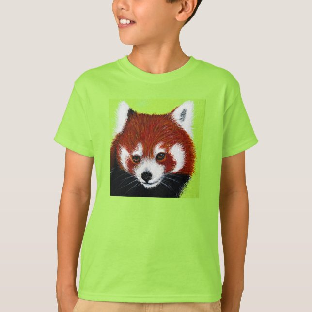 Camiseta Pintura de Panda Rojo (Anverso)