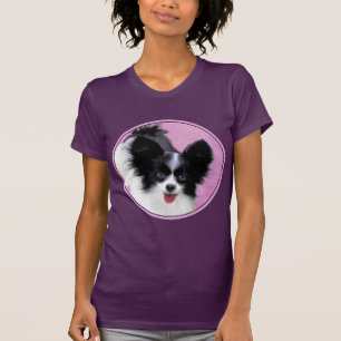 Camiseta Pintura de Papillon (blanco y negro) - Arte de per