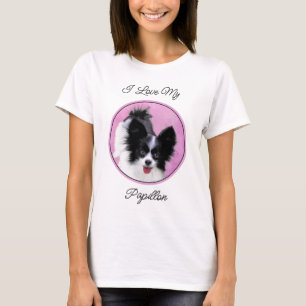 Camiseta Pintura de Papillon (blanco y negro) - Arte de per