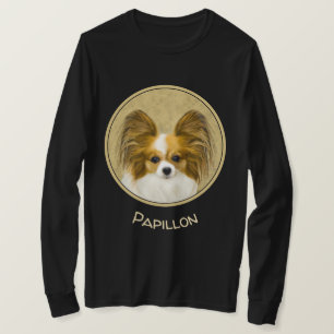 Camiseta Pintura de Papillon (Hound Tri) - Arte original de