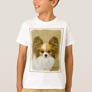 Camiseta Pintura de Papillon (Hound Tri) - Arte original de