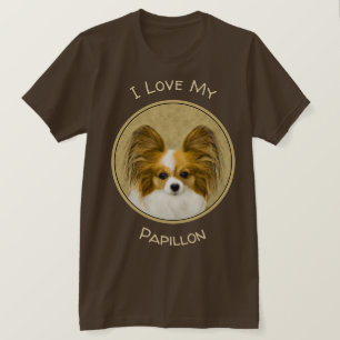 Camiseta Pintura de Papillon (Hound Tri) - Arte original de
