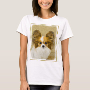 Camiseta Pintura de Papillon (Hound Tri) - Arte original de