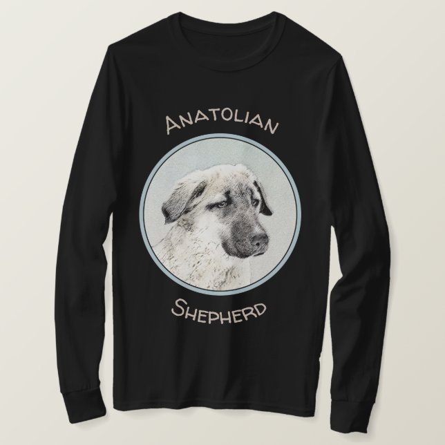 Camiseta Pintura de pastor anatoliano - Arte de perro origi (Anverso del diseño)