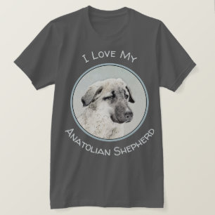 Camiseta Pintura de pastor anatoliano - Arte de perro origi
