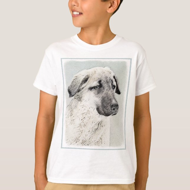 Camiseta Pintura de pastor anatoliano - Arte de perro origi (Anverso)