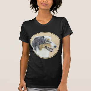Camiseta Pintura de pastor australiano - Arte original de p