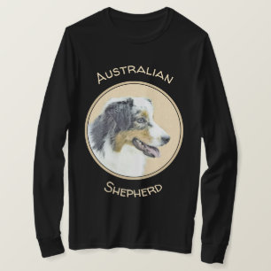 Camiseta Pintura de pastor australiano - Arte original de p