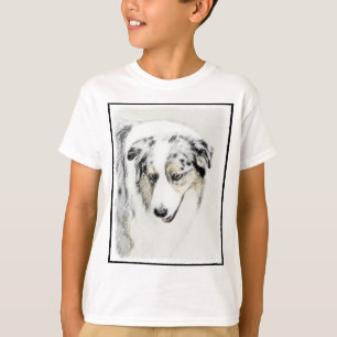 Camiseta Pintura de pastor australiano - Arte original de p