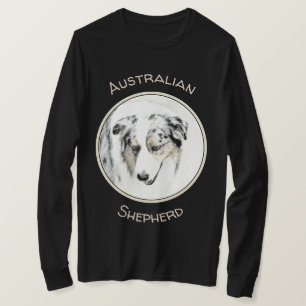 Camiseta Pintura de pastor australiano - Arte original de p
