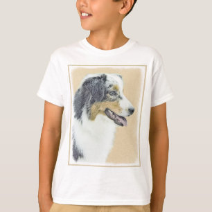Camiseta Pintura de pastor australiano - Arte original de p