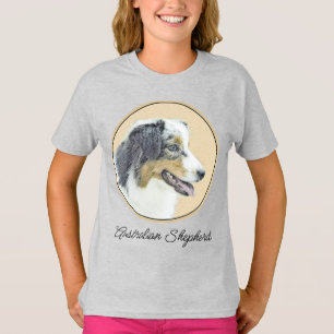 Camiseta Pintura de pastor australiano - Arte original de p