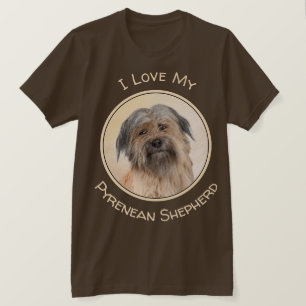 Camiseta Pintura de pastor pirenaico - Arte de perro origin