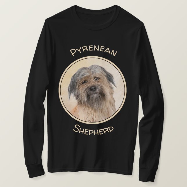 Camiseta Pintura de pastor pirenaico - Arte de perro origin (Anverso del diseño)