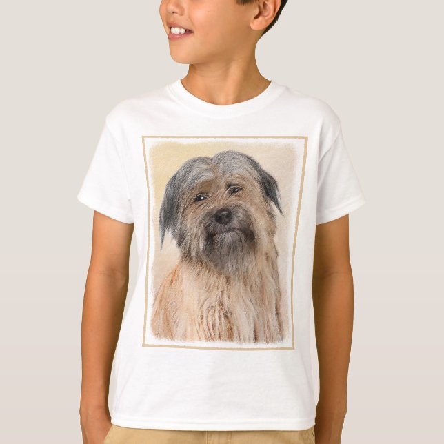 Camiseta Pintura de pastor pirenaico - Arte de perro origin (Anverso)