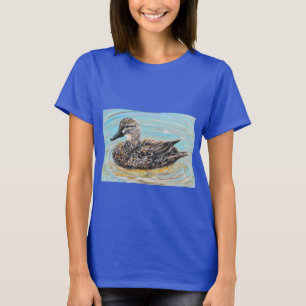 Camiseta Pintura de pato mallard femenina