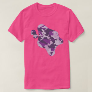 Camiseta Pintura de patrón de camuflaje PurpleBerry Splat