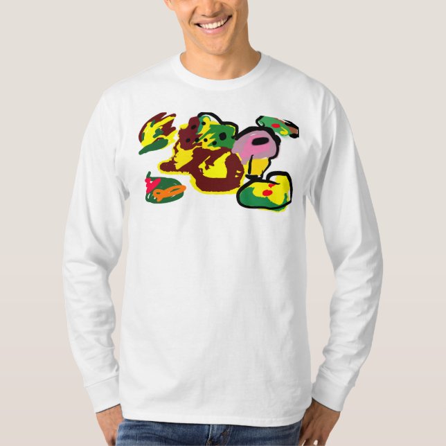 Camiseta Pintura de pavo real (Anverso)