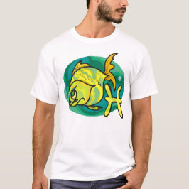 Camiseta Pintura de peces de los años 1970