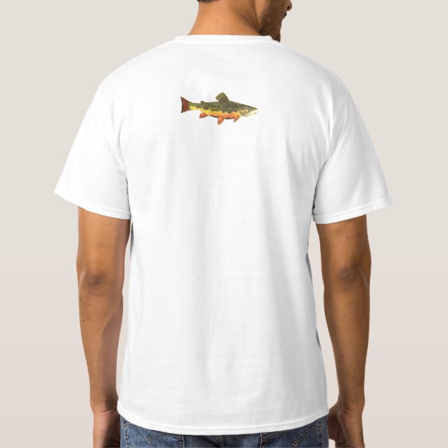Camiseta Pintura de peces de trucha rota (Reverso)
