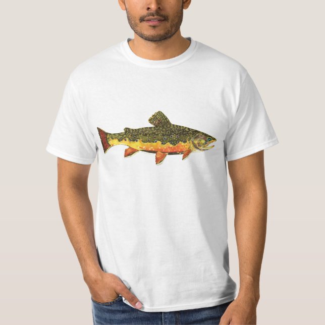 Camiseta Pintura de peces de trucha rota (Anverso)