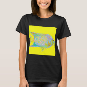 Camiseta pintura de peces tropicales brillantes