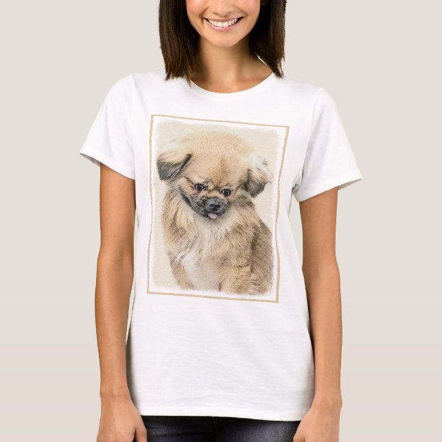 Camiseta Pintura de Pekín - Arte de perro original muy lind (Anverso)
