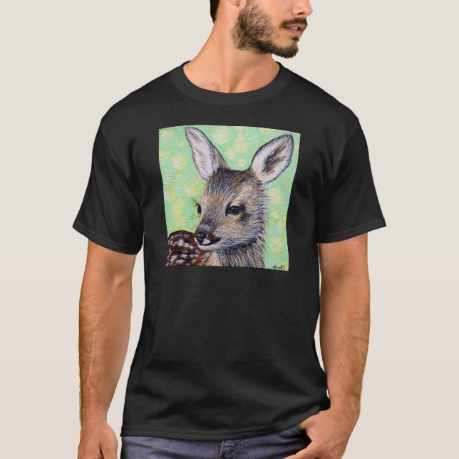 Camiseta Pintura de pequeños ciervos (Anverso)