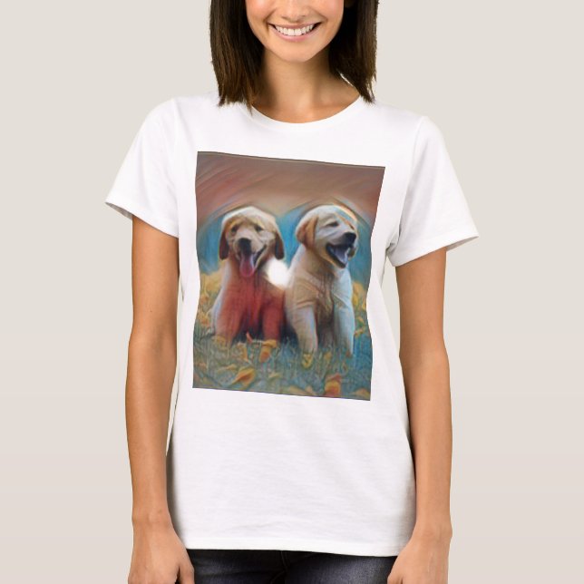 Camiseta Pintura de perro adorable (Anverso)