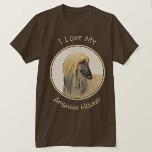 Camiseta Pintura de perro afgano - Arte de perro original l